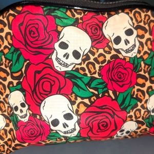 Chinese Laundry Skull Roses Makeup Bag - great stocking stuffer